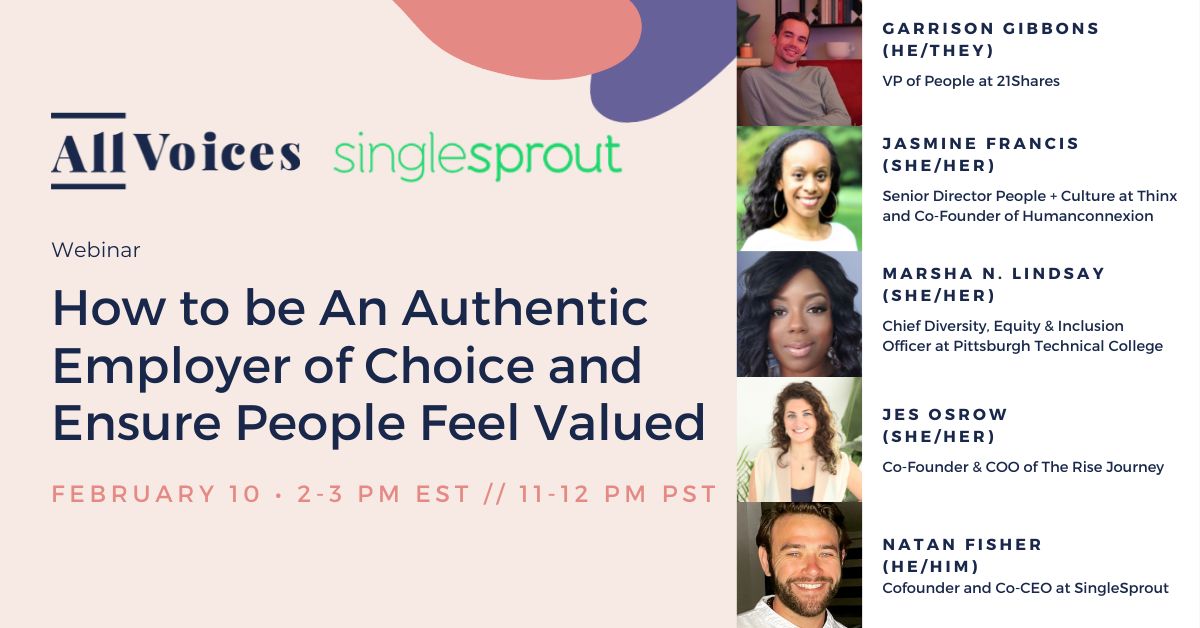 Webinar: How to be An Authentic Employer of Choice and Ensure People Feel Valued